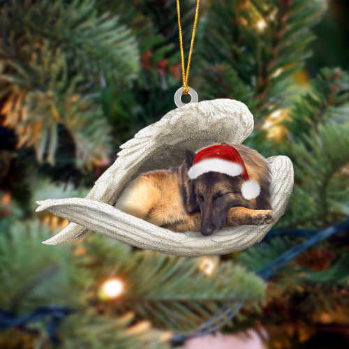 Belgian Shepherd Sleeping Angel Christmas Ornament