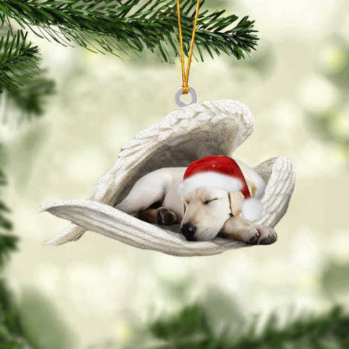 Labrador retriever Sleeping Angel Christmas Ornament