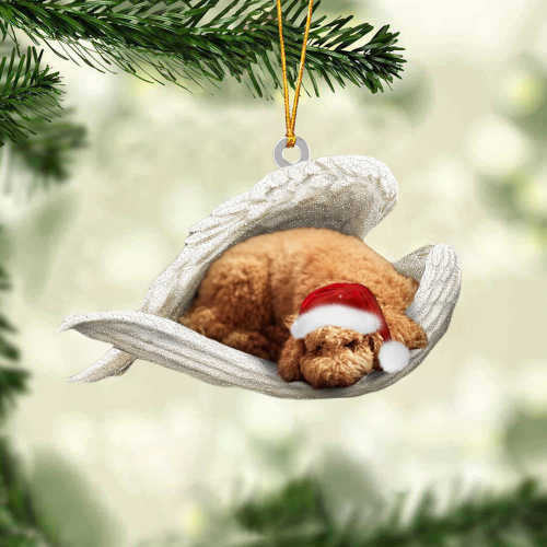 Poodle Sleeping Angel Christmas Ornament