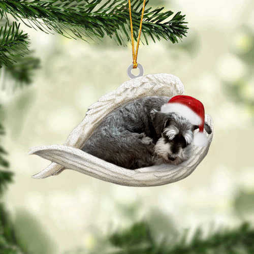 Schnauzer Sleeping Angel Christmas Ornament