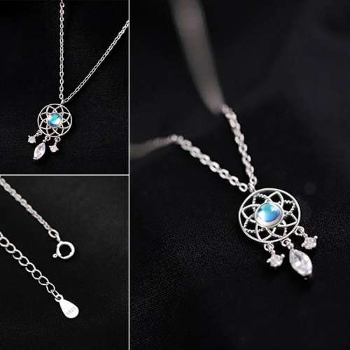 Moonlight Dreamcatcher Necklace Collarbone necklace