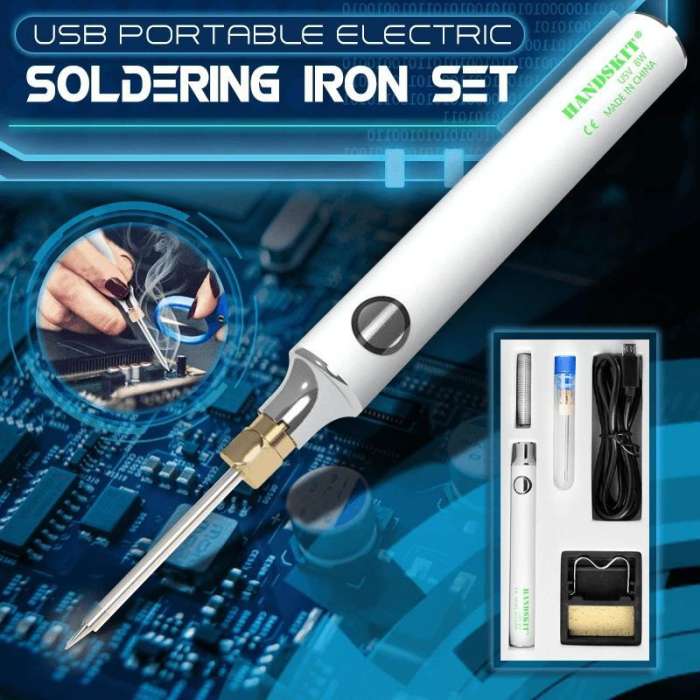 USB Portable Electric Soldering Iron Set