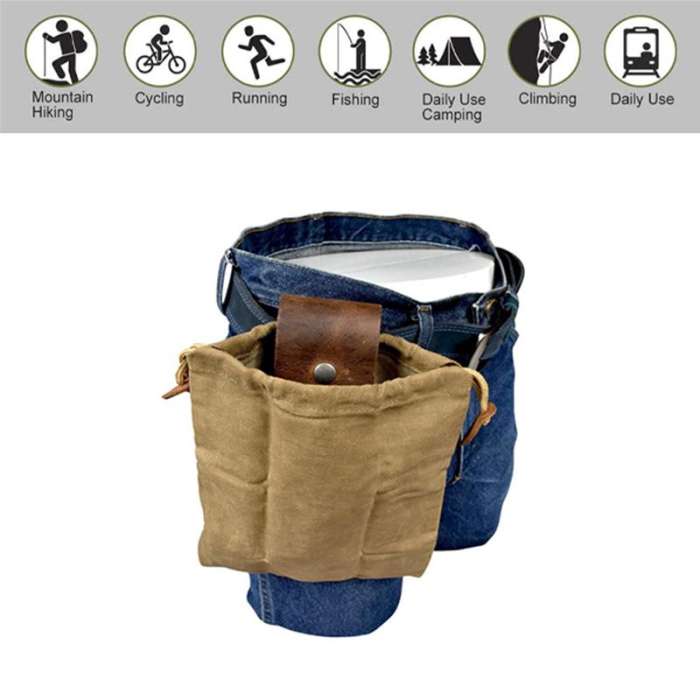Belt Leather And Canvas Bushcraft Bag