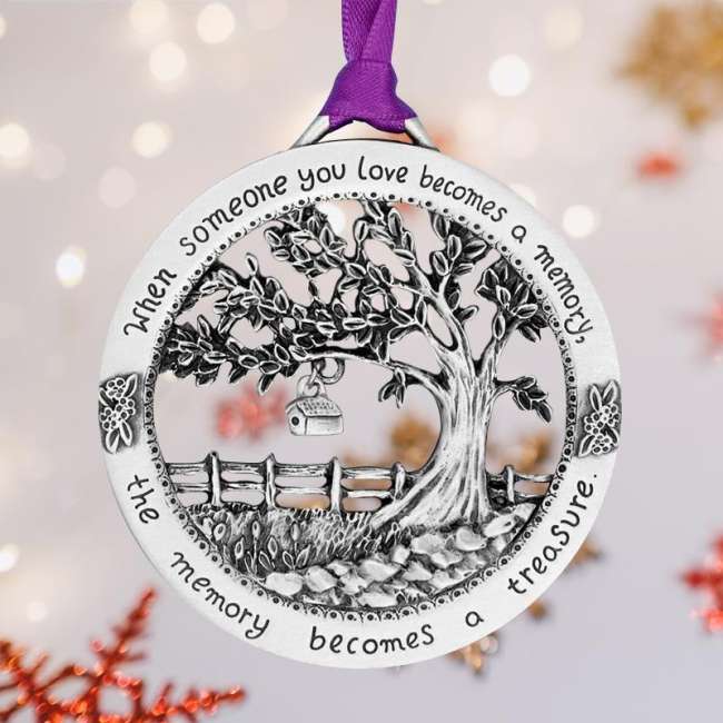  When Someone You Love Becomes a Memory  - Merry Christmas Memorial Ornament