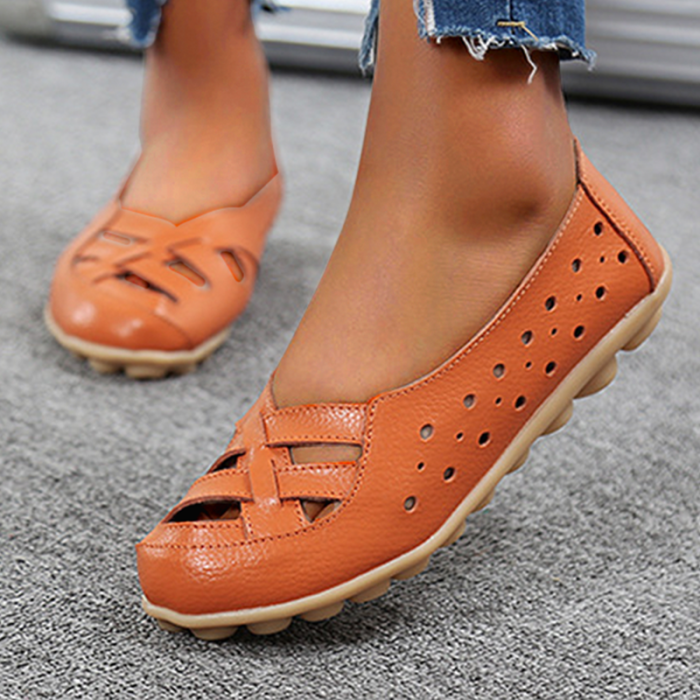 Owlkay Summer Flat-bottomed Sandals Hollow Shoes Women's Shoes