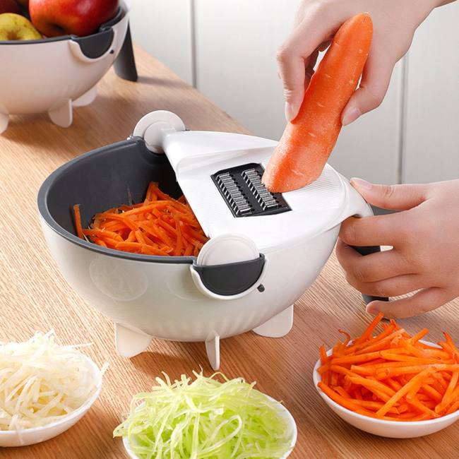 9 In 1 Multi-function Vegetable Cutting Artifact, Household Potato Shredding Machine, Manual Kitchen Artifact, Cutting Vegetable Draining