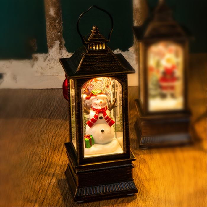 1pc Christmas Night Lamp, Christmas Lanterns, Home Decoration, Ideal Gifts, 5.5in/14cm*1.96in/5cm*1.96in/5cm