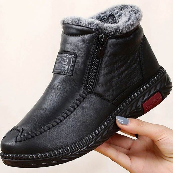 Women's Waterproof Non-slip Cotton Leather Boots ( HOT SALE !!!-60% OFF For a Limited Time )