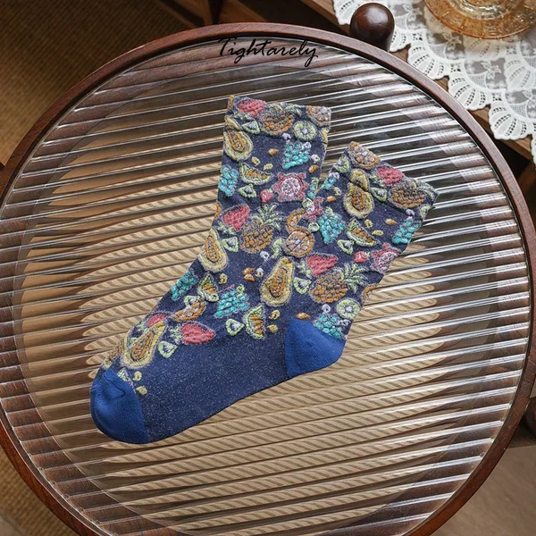 Vintage Embroidered Floral Women Socks(🎁New Year Sale)