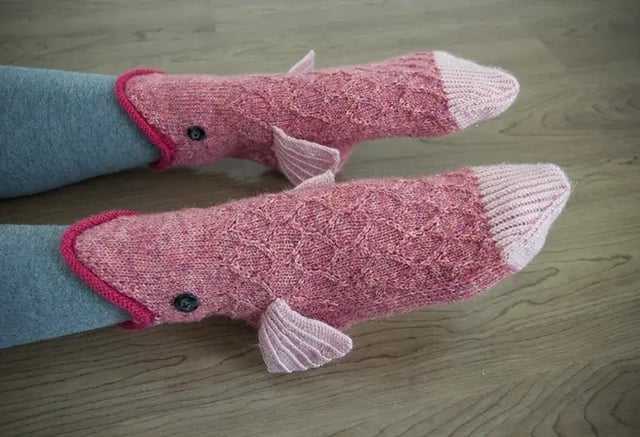 🎅Hot Sale- 3D Knit Crocodile Socks