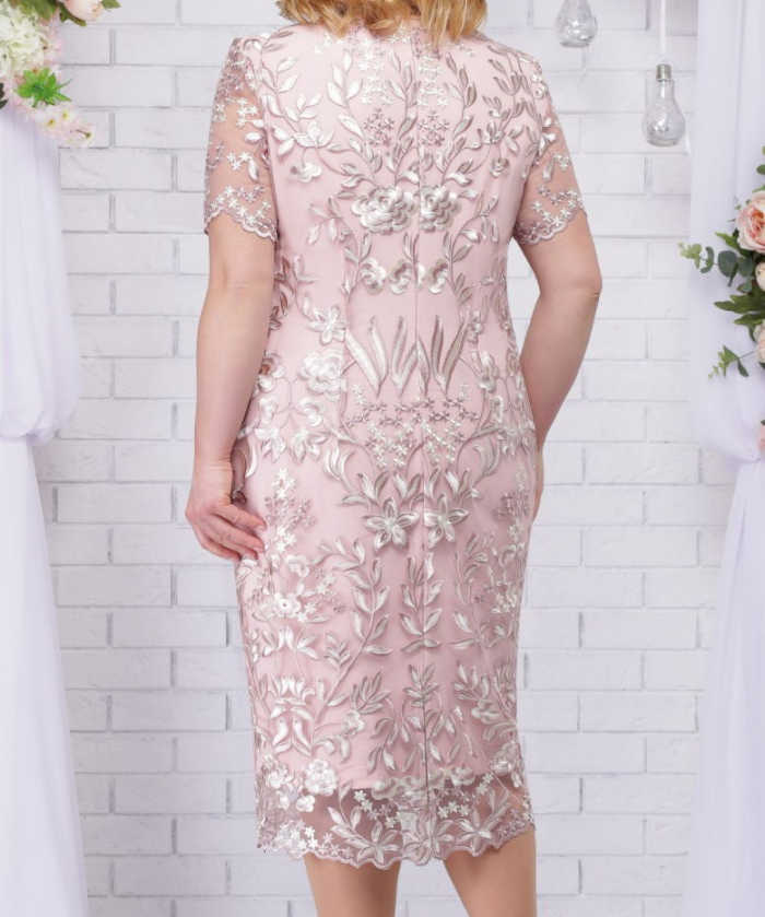 Plus Size Patchwork Embroidered Lace Dress
