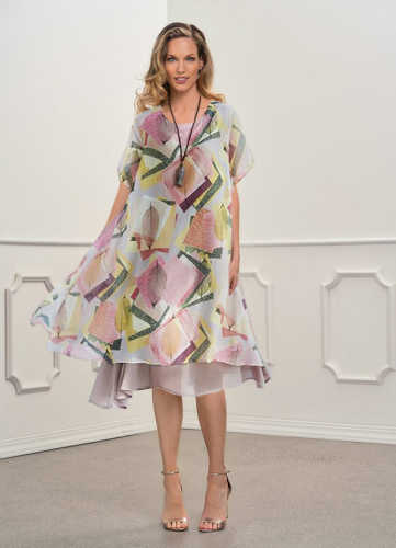 Printed Chiffon Oversized Midi Dresses