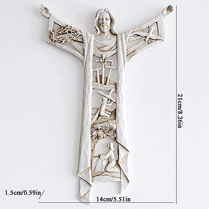 🎊Pre-Easter Sales🎊-A Risen Christ Wall Cross Statue