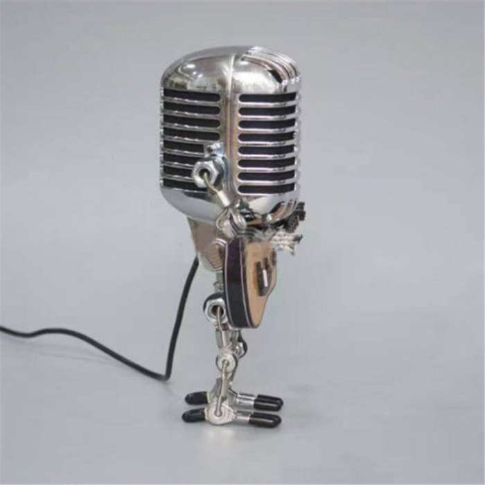 🎙️Vintage Microphone Robot Desk Lamp🎁