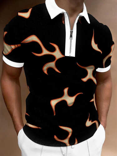 Men's Casual Print Polo Shirt