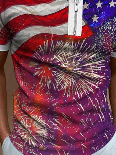 Men's 4th Of July Art Patterns Polo Shirt