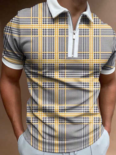 Men's Casual Print Fashion Polo Shirt