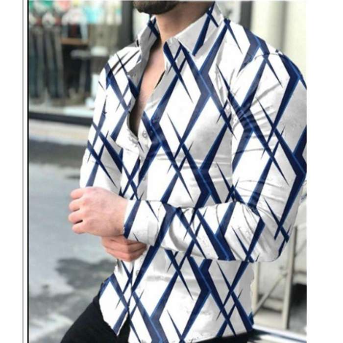 Long-sleeved lapel collar loose shirt