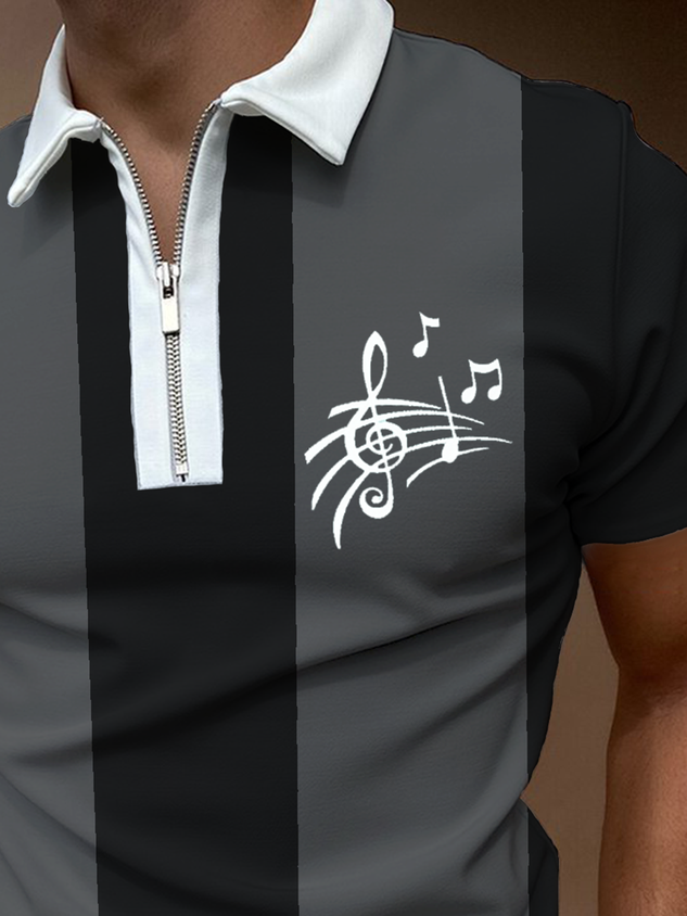 Music note printing polo