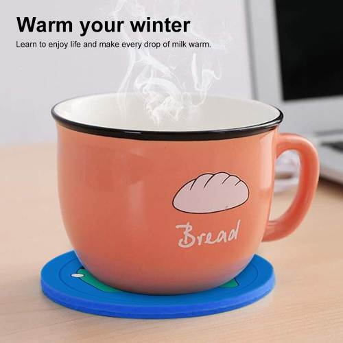 Silicone Tea Coffee Cup Warmer USB Heating Cup Pad Milk Mug Heater Thermal Insulation Tablemat Winter Home Office Mugs Coaster
