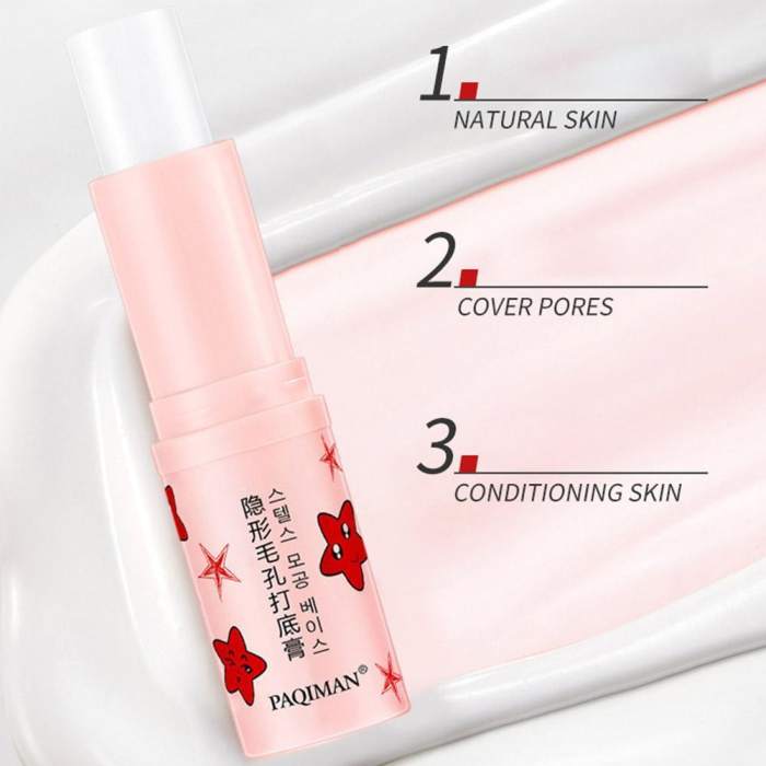 Invisible Pore Primer Stick Pore Eraser Waterproof Face Primer Makeup Base Oil-control Smooth Fine Lines Isolation Makeup Primer