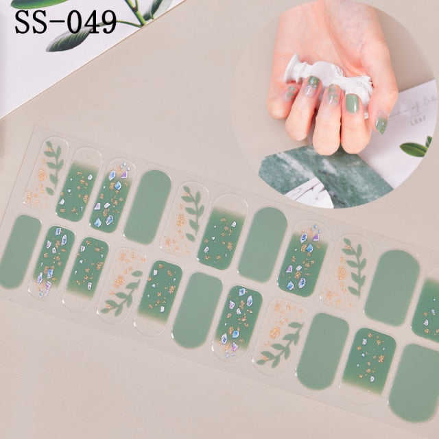 FREE SHIP! Valentines/All Seasons Spring Selection 22tips Nail Wraps Nail Stickers Nail Polish Strips ss039-ss057 (2 wks SHIP)