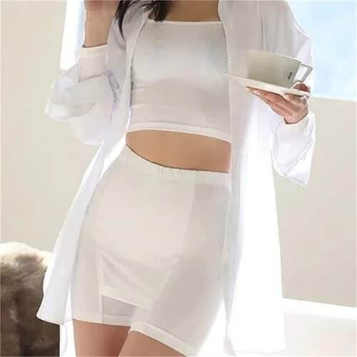 🔥Hot Sale🔥Double-layer Front CrotchIce Silk Safety Shorts