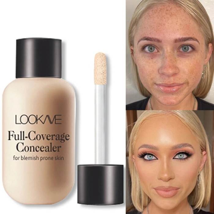 12ml Matte Liquid Foundation Waterproof Long Wear Full Cover Acne Spot Natural Face Base Makeup Matte Concealer Cosmetic 3 Color
