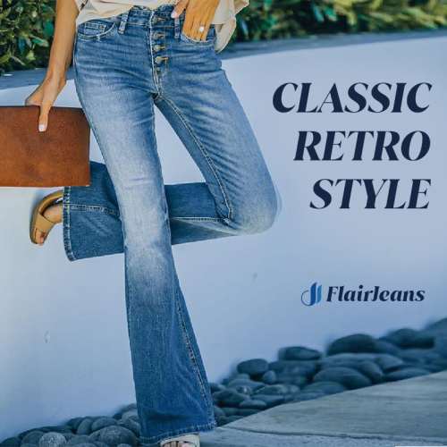FlairJeans - Vintage High Waist Flared Jeans
