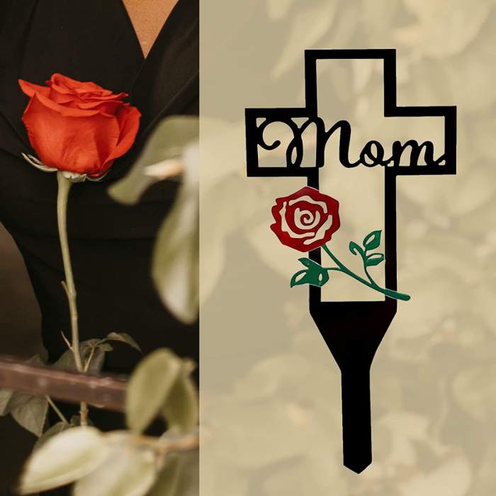 Sale Ends Today 73%OFF - Cemetery Memorial Cross Stake for Parents