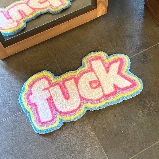 F*ck Colorful Tufted Rug