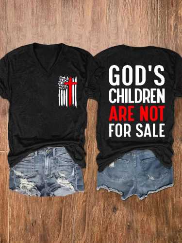 🔥BUY 3 GET 10% OFF🔥God'S Children Are Not For Sale Women's Printed T-Shirt