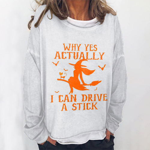 Why Yes Actually I Can Drive A Stick Printed Women's Crew T-shirt