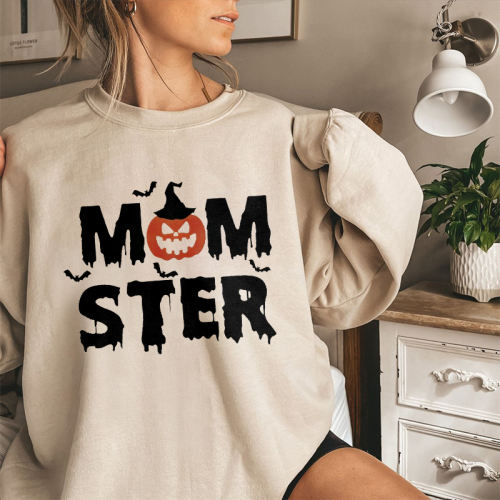 Oversized Momster Printed Women's Sweatshirt