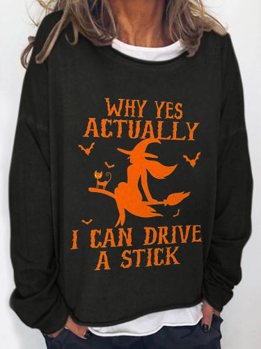 Why Yes Actually I Can Drive A Stick Printed Women's Crew T-shirt