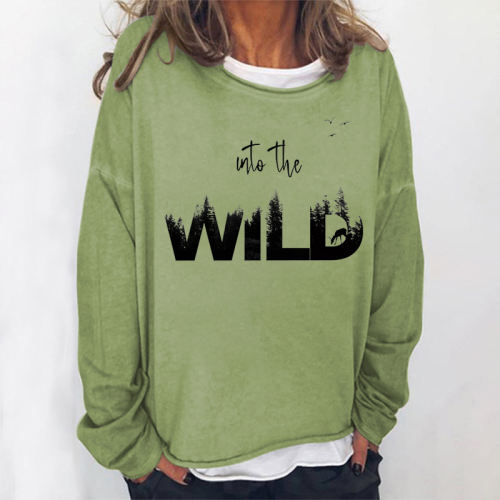Into The Wild Printed Women's Loose T-shirt