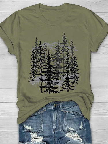 Nature Forest Print Women's T-shirt