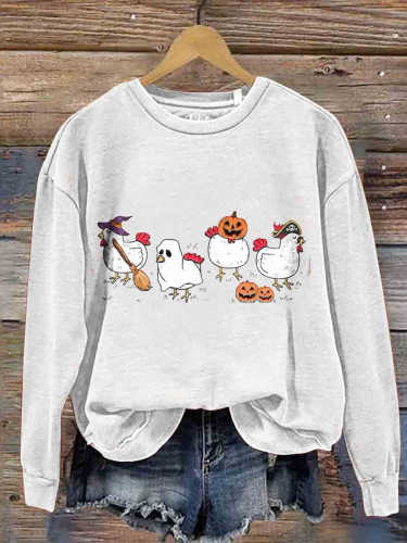 Women's Retro Thanksgiving Art Casual Sweatshirt