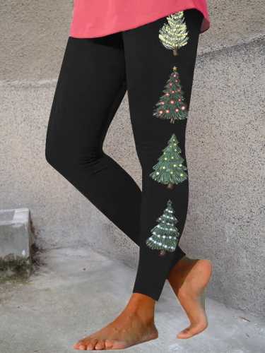 Women's   Christmas TreePrint Leggings