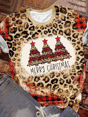 Merry Christmas Trees Crew Neck T-Shirt