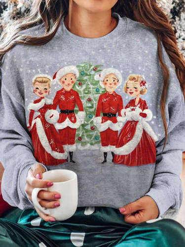 Women's Merry Christmas Printed Long Sleeve Top