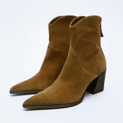 Casual Fashion Low Tube Suede Boots
