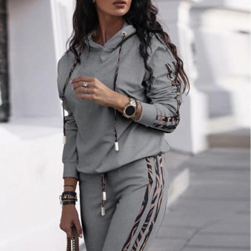 Casual Fashion Hooded Long Sleeves Sports Two-priece