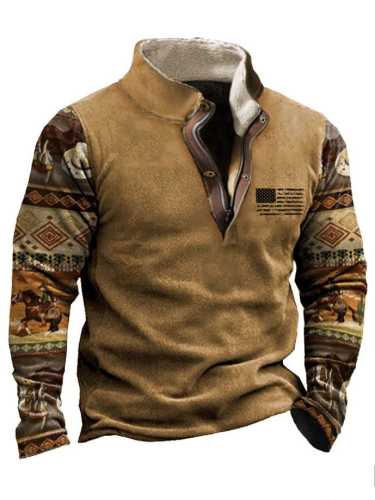 Men's Vintage Outdoor Leisure Sports Sweatshirt