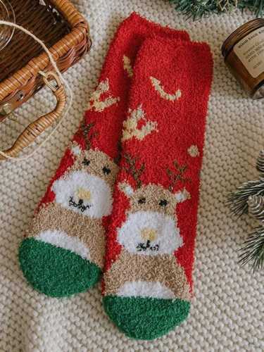 Women's Christmas Warm Floor Coral Fleece Socks