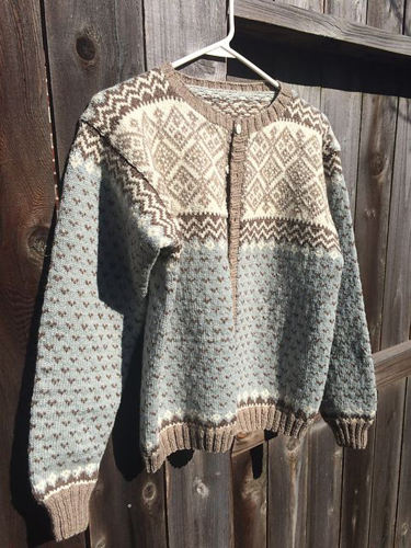Vintage Button Down Icelandic Cozy Warm Sweater