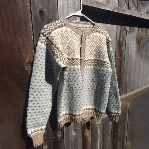 Vintage Button Down Icelandic Cozy Warm Sweater
