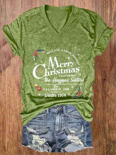 Women'S Merry Christmas Printed Casual T-Shirt