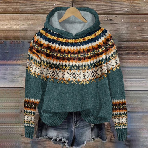 Vintage Geometry Pattern Warm Comfy Sweater