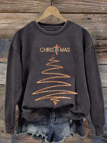 Women's Christian Christmas Print Casual Sweatshirt